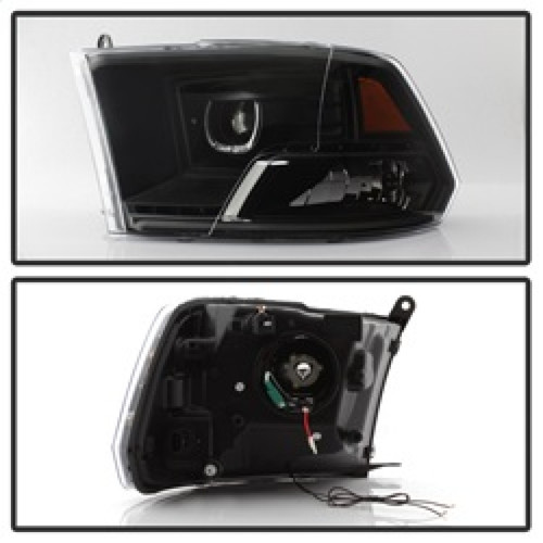 xTune Halo LED Projector Headlights for Dodge Ram - Black