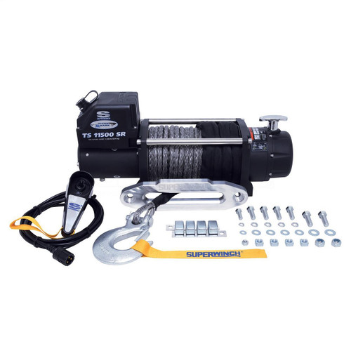 Superwinch 11500 LBS 12VDC 3/8in X 80ft Synthetic Rope Tiger Shark 11500 Winch