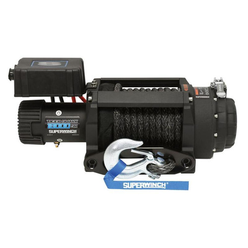 Superwinch 18000 LBS 12V DC 33/64in x 79 ft Synthetic Rope Tiger Shark 18000SR