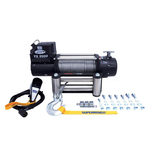 Superwinch 9500 LBS 12VDC 11/32in X 95ft Steel Rope Tiger Shark 9500 Winch