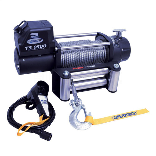 Superwinch 9500 LBS 12VDC 11/32in X 95ft Steel Rope Tiger Shark 9500 Winch