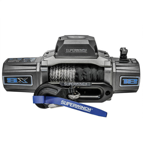 Superwinch 12000 LBS 12VDC 3/8in X 80ft Synthetic Rope SX 12000SR Winch
