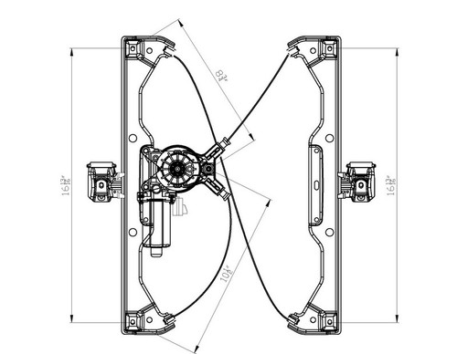 Window Regulator GM1351178 - front view