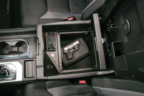 Tuffy Console Safe with Keyed Lock for Toyota Tundra with Flow-Through Console