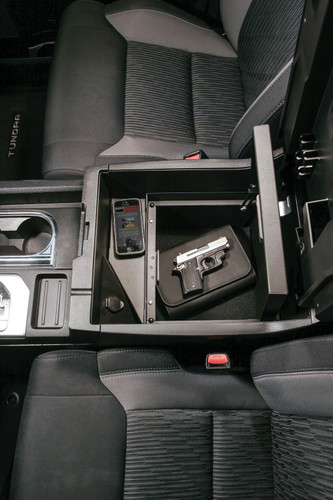 Tuffy Console Safe with Keyed Lock for Toyota Tundra with Flow-Through Console