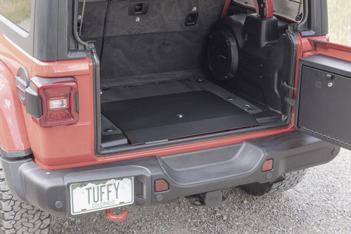 Tuffy Locking Cubby Cover Black for Jeep Wrangler JL (2019+)