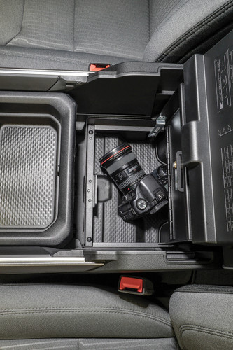 Tuffy Console Safe with Keyed Lock for Ram Trucks with Sliding Tray Console