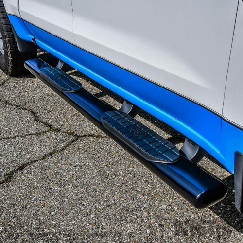 Westin PRO TRAXX 6 Oval Nerf Step Bars for Chevrolet Silverado Crew Cab 19-21 - Black