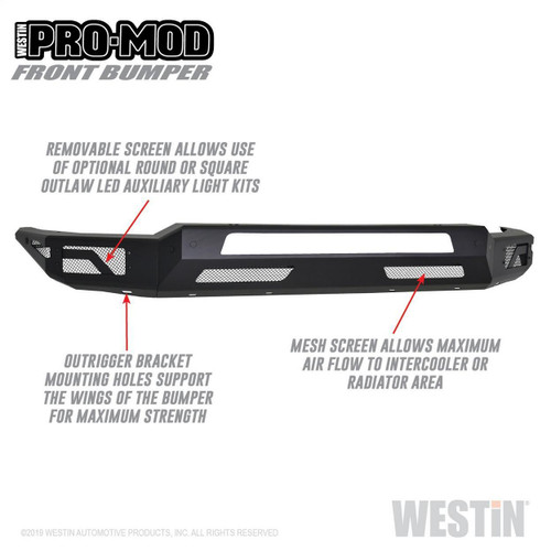 Westin Pro-Mod Front Bumper for Dodge Ram 1500 (Excl. Classic & Rebel) 2019