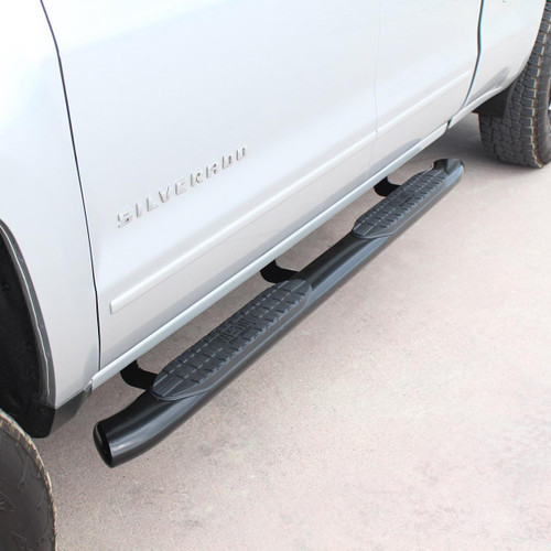 Westin PRO TRAXX 5 Oval Nerf Step Bars for Chevy/GMC Silverado/Sierra 1500 Dbl 14-18 - Black