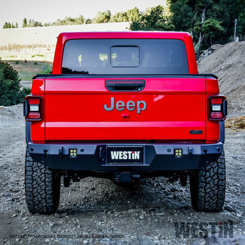 Westin WJ2 Rear Bumper w/Sensors for Jeep Gladiator 2020 - Textured Black