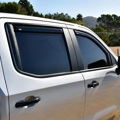 Westin In-Channel Wind Deflector 4pc for Chevy Silverado Crew Cab Pickup 19-21 - Smoke
