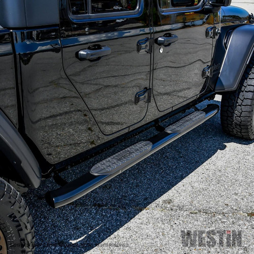 Westin PRO TRAXX 5 WTW Oval Nerf Step Bars for Jeep Gladiator 2020 - Black