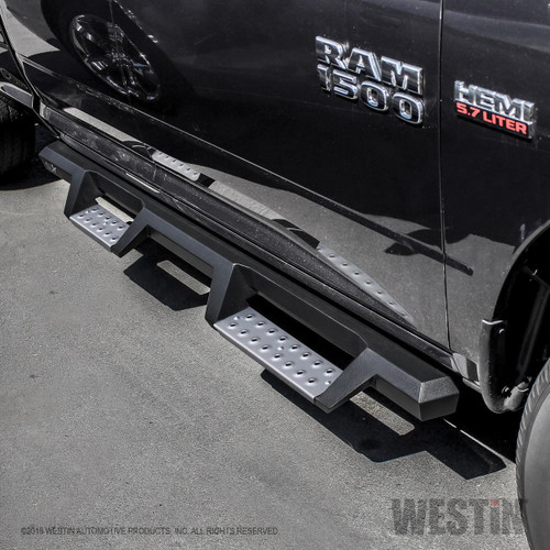 Westin HDX Stainless Drop Nerf Step Bars for RAM 1500 Quad Cab 09-18 - Textured Black