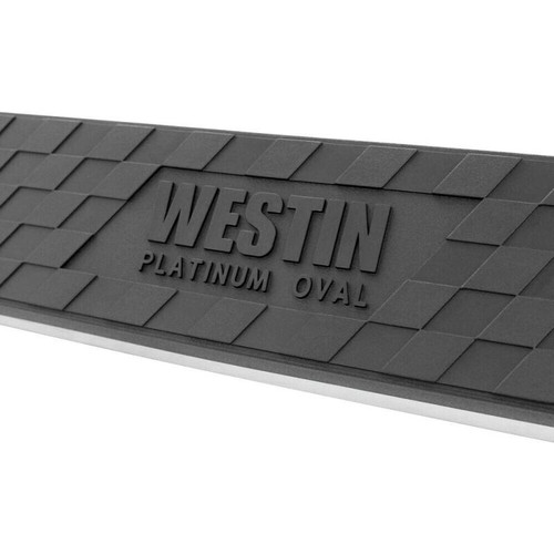 Westin Platinum 4 Oval Nerf Step Bars for Chevy Silverado 1500 Dbl Cab 14-18 - SS
