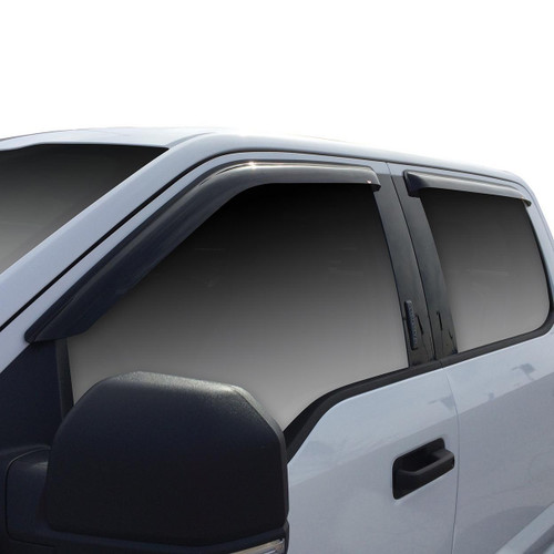 Westin Wade Slim Wind Deflector 4pc for Ford F-150 SuperCrew 15-18 - Smoke
