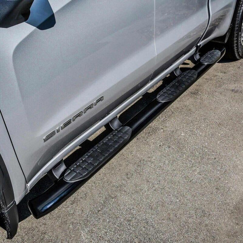 Westin PRO TRAXX 5 W2W Oval Nerf Step Bars for Chevrolet Silverado Dbl Cab (6.5in) 19 - Black