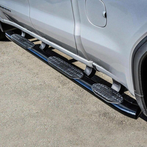 Westin PRO TRAXX 5 W2W Oval Nerf Step Bars for Chevrolet Silverado Dbl Cab (6.5in) 19 - Black