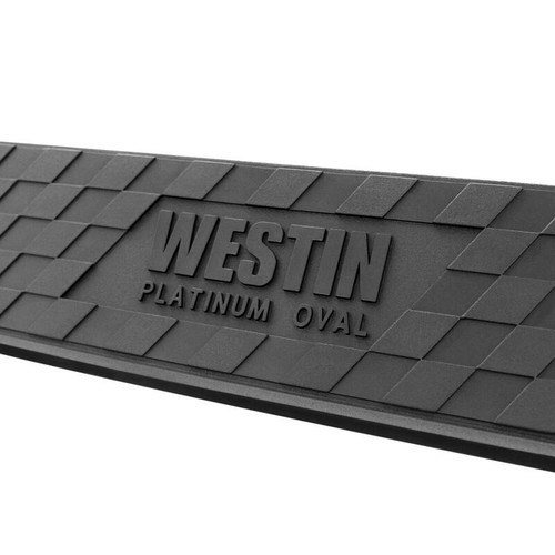 Westin Platinum 4 Oval Nerf Step Bars for Chevy/GMC Silverado/Sierra 1500 DC 19-22 - Black
