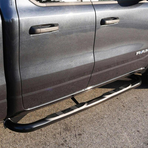 Westin E-Series 3 Nerf Step Bars for Ram 1500 Crew Cab 19-20 - Black
