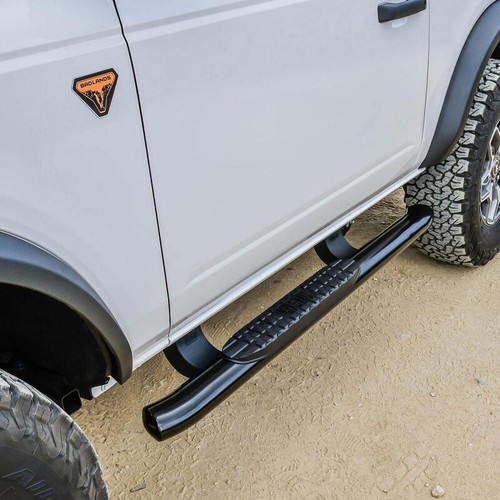 Westin PRO TRAXX 4 Oval Nerf Step Bars for Ford Bronco (2-Door) 21-22 - Textured Black