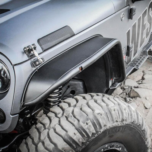 Westin/Snyper Tube Fenders Front for Jeep Wrangler 07-17 - Textured Black