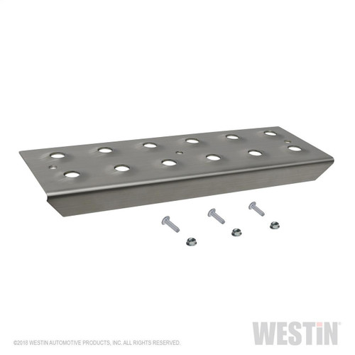 Westin 11in Step Plate w/Screws (Set of 2) - Stainless Steel