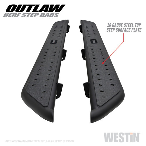 Westin Outlaw Nerf Step Bars for Ford F-150 SuperCrew/F-250/350 Crew Cab 15-19
