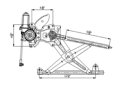 Window Regulator TO1351124 - front view