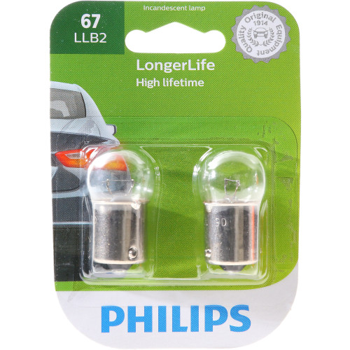 LongerLife Miniature Bulb 67LL (2 Pack) 67LLB2 - packaging, front view