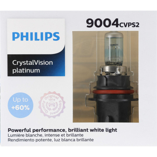 CrystalVision Platinum Headlight Bulb 9004 (2 Pack) 9004CVPS2 - packaging, front view
