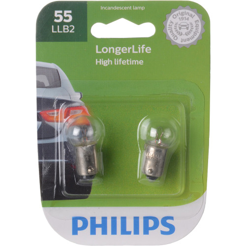 LongerLife Miniature Bulb 55LL (2 Pack) 55LLB2 - packaging, front view
