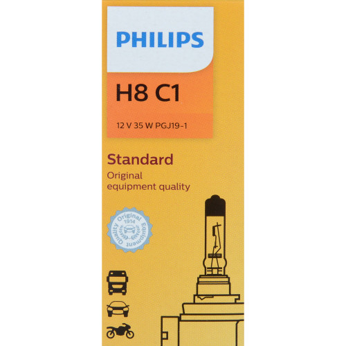 Standard Headlight Bulb H8 H8C1 - packaging, front view