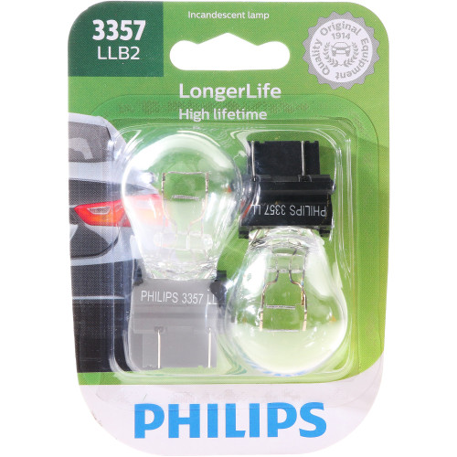 LongerLife Miniature Bulb 3357LL (2 Pack) 3357LLB2 - packaging, front view