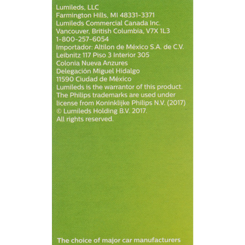 LongerLife Bulb 9005XSLL 9005XSLLC1 - packaging, back view