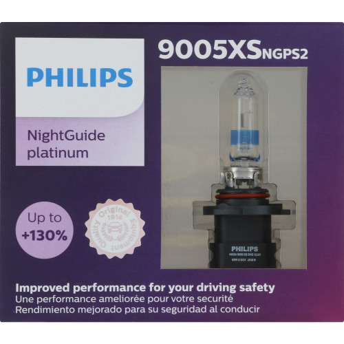 NightGuide Platinum Headlight Bulb 9005XS (2 Pack) 9005XSNGPS2 - packaging, front view