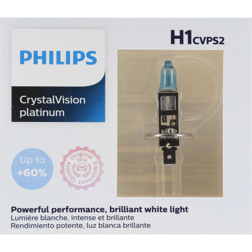 CrystalVision Platinum Headlight Bulb H1 (2 Pack) H1CVPS2 - packaging, front view