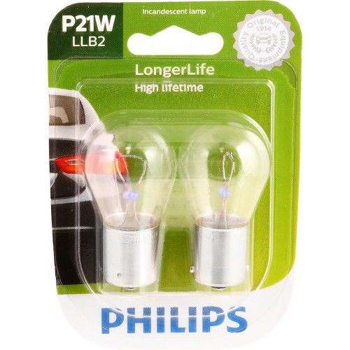 LongerLife Miniature Bulb P21WLL (2 Pack) P21WLLB2 - packaging, front view