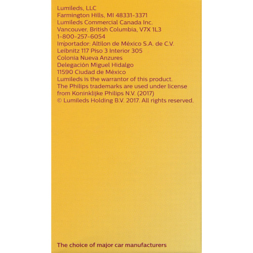 Standard Headlight Bulb 9006 9006C1 - packaging, back view