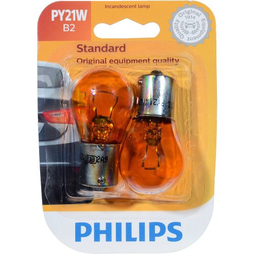 Standard Miniature Bulb PY21W (2 Pack) PY21WB2 - packaging, front view