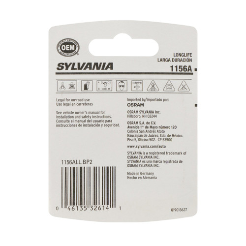 Long Life Mini Bulb 1156A (2 Pack) 1156ALL.BP2 - back view