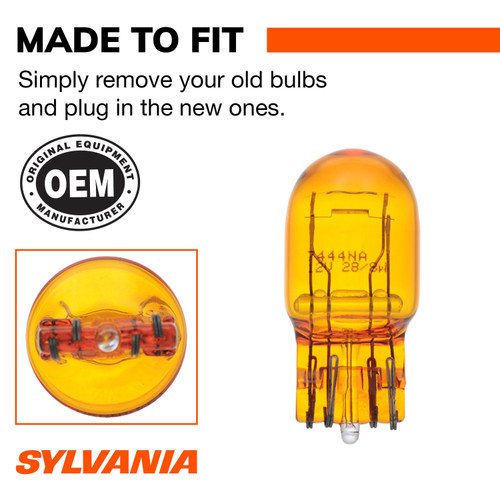 Long Life Mini Bulb 7444NA (2 Pack) 7444NALL.BP2 - connector view