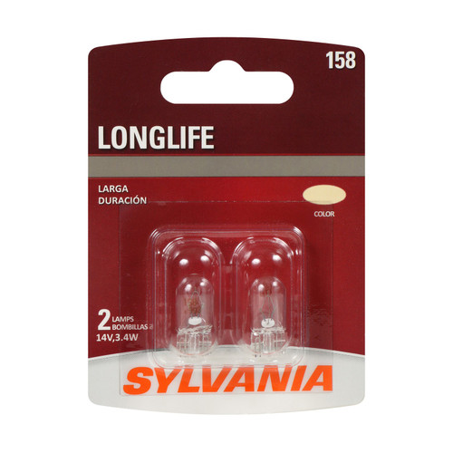 Long Life Mini Bulb 158 (2 Pack) 158LL.BP2 - front view
