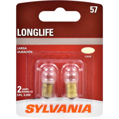 Long Life Mini Bulb 57 (2 Pack) 57LL.BP2 - packaging