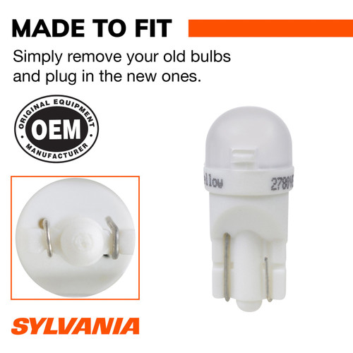 Amber LED Mini Bulb 194A (2 Pack) 194ASL.BP2 - connector view