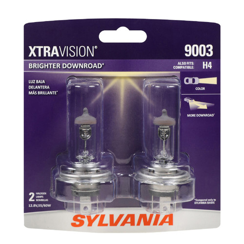XtraVision Halogen Headlight Bulb 9003 (2 Pack) 9003XV.BP2 - front view