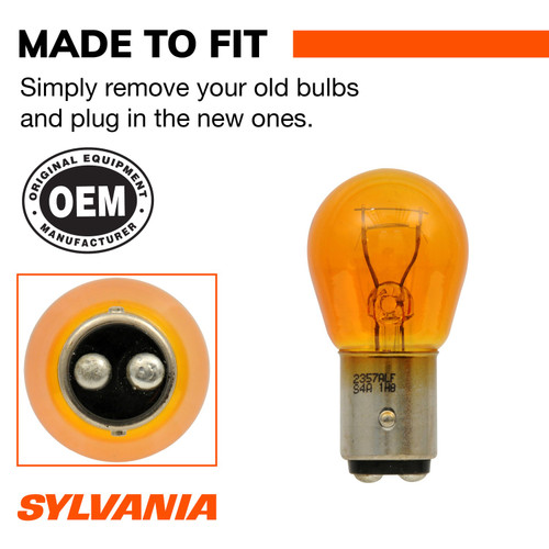 Long Life Mini Bulb 2357A (2 Pack) 2357ALL.BP2 - connector view