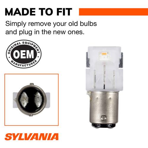 Amber LED Mini Bulb 2357A (2 Pack) 2357ASL.BP2 - connector view