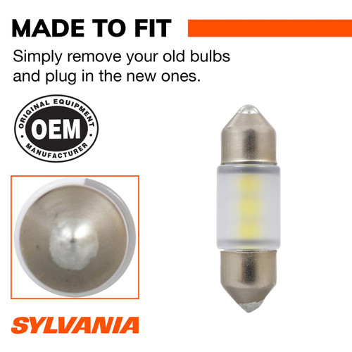White LED Mini Bulb DE3175 DE3175SL.BP - connector view
