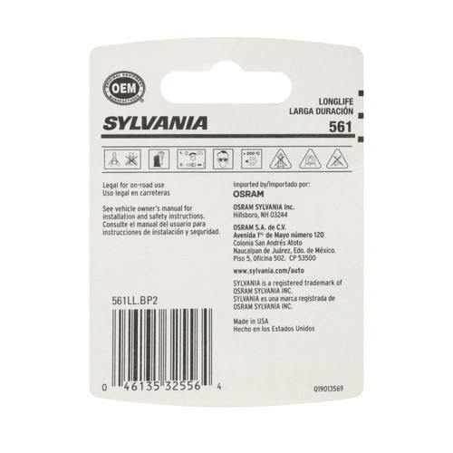 Long Life Mini Bulb 561 (2 Pack) 561LL.BP2 - back view
